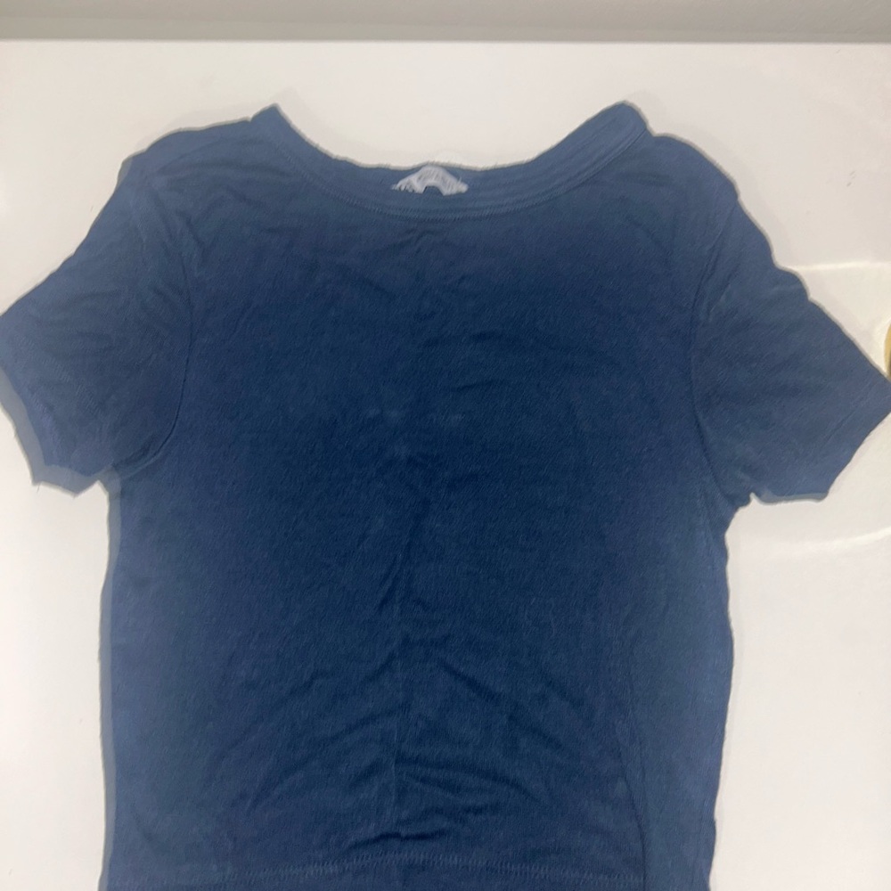 Zara Navy Short Sleeve Tee